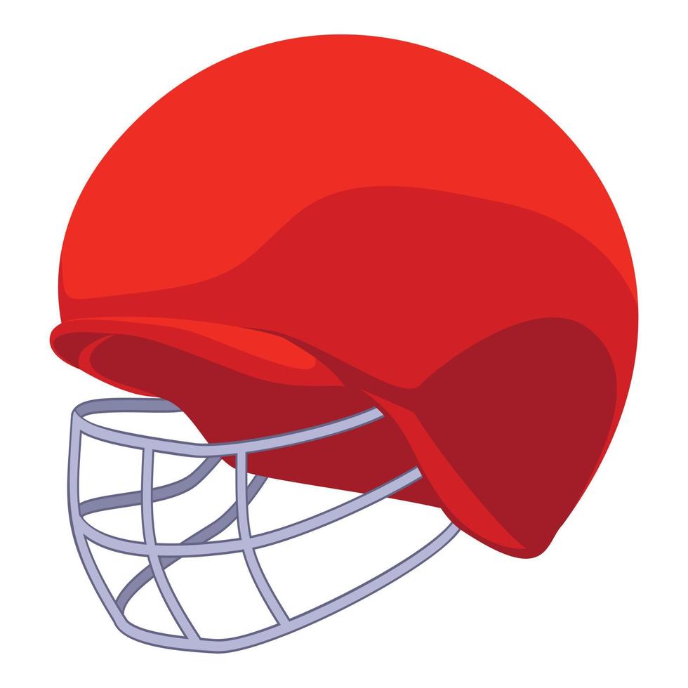 Cricket-Symbol mit rotem Helm, Cartoon-Stil vektor