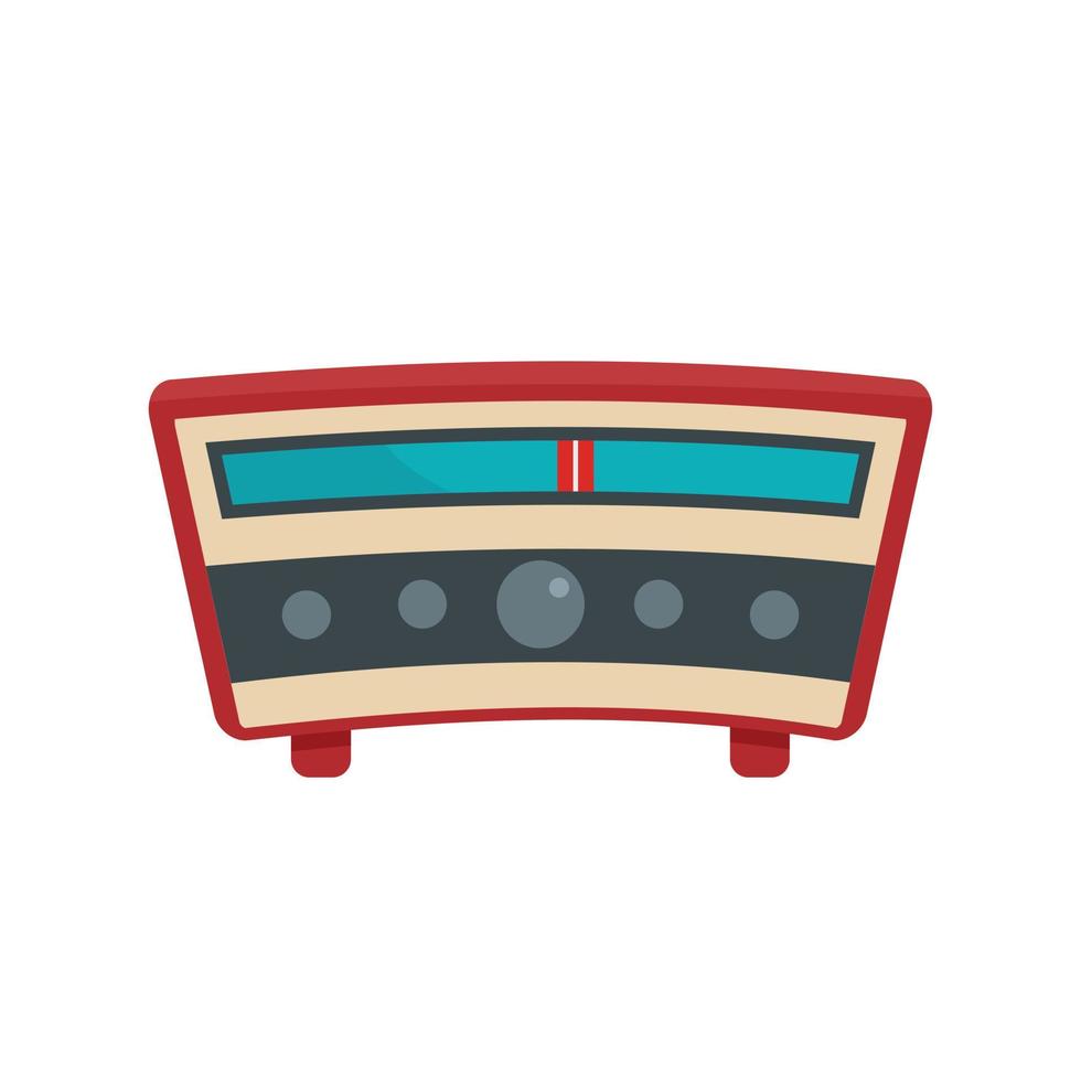 retro radio ikon, platt stil vektor