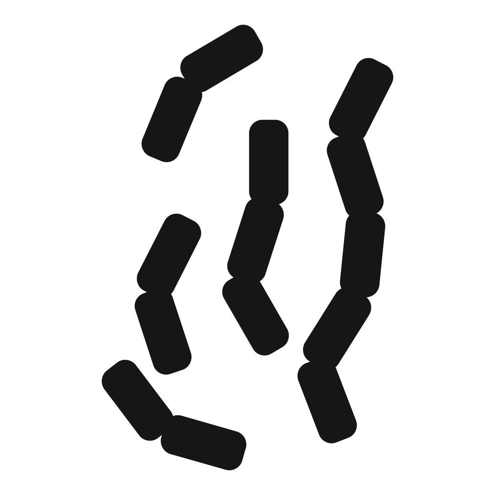 bakterie infektion ikon, enkel stil vektor