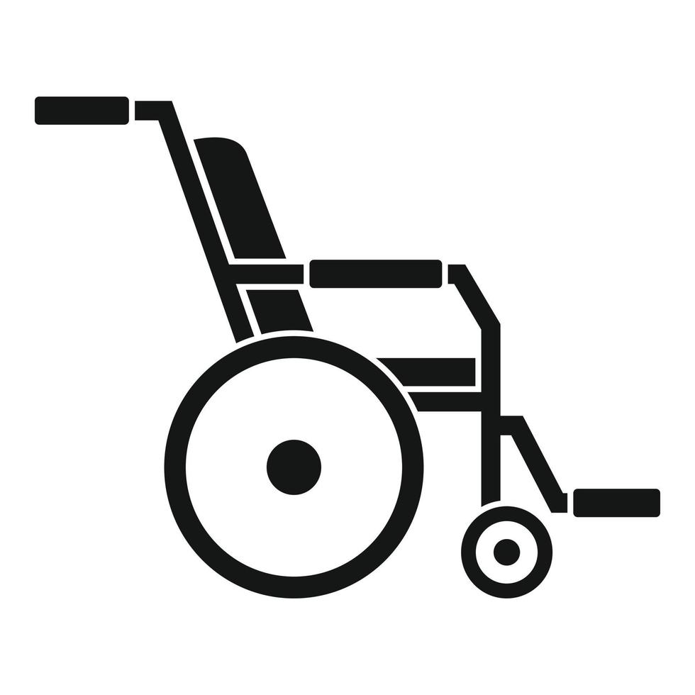 Krankenhaus-Rollstuhl-Symbol, einfacher Stil vektor