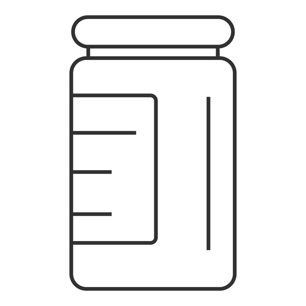 Symbol für Spritzenflasche, Umrissstil vektor