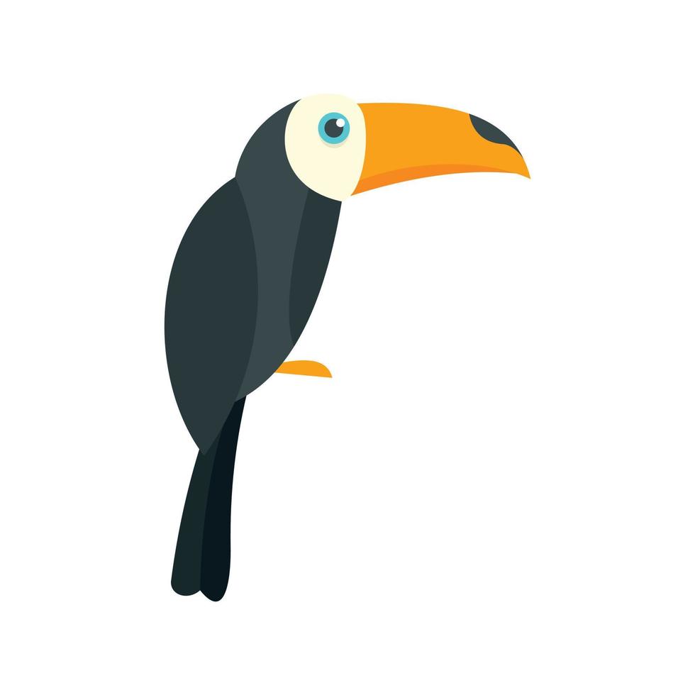 brasiliansk toucan ikon, platt stil vektor