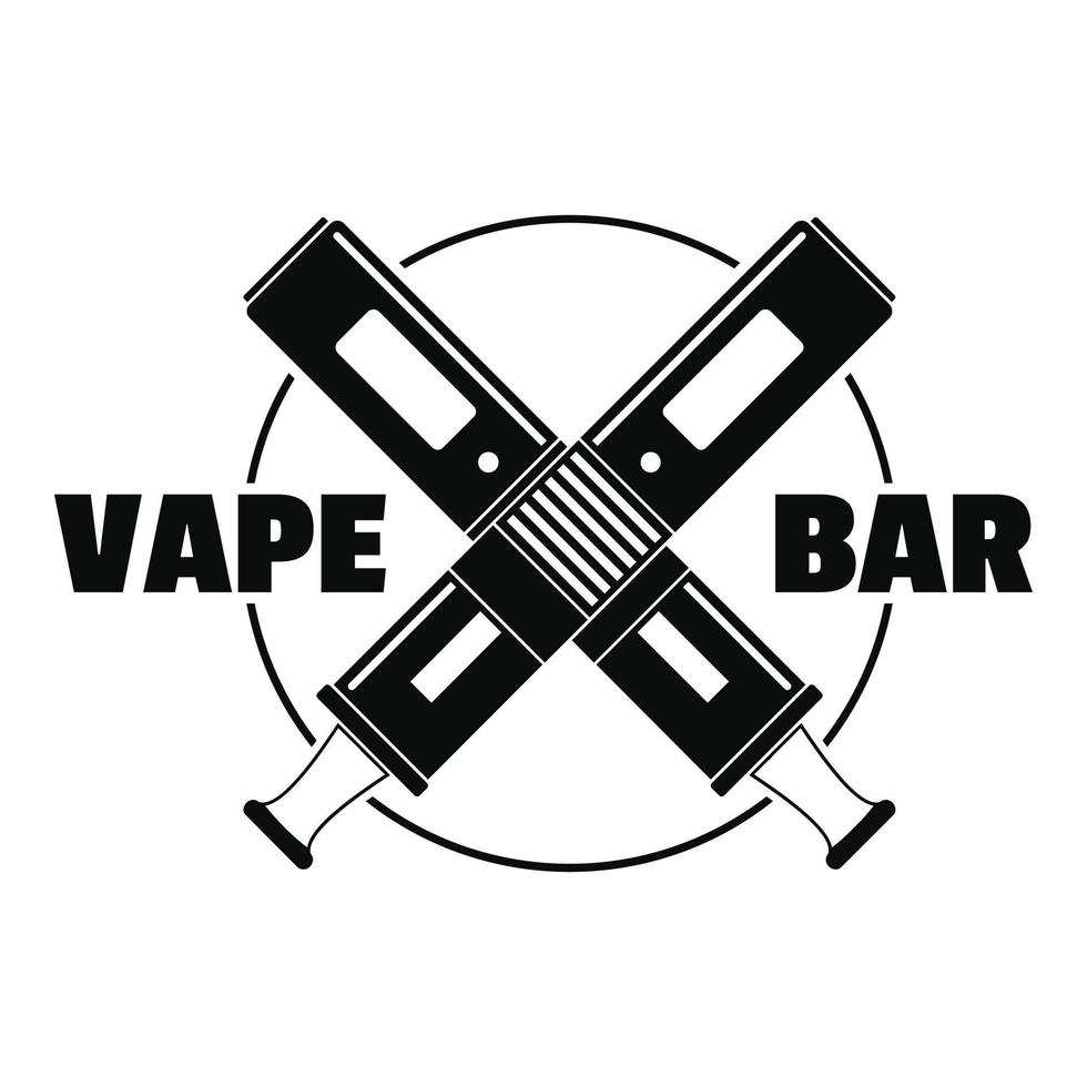 modern vape bar logotyp, enkel stil vektor