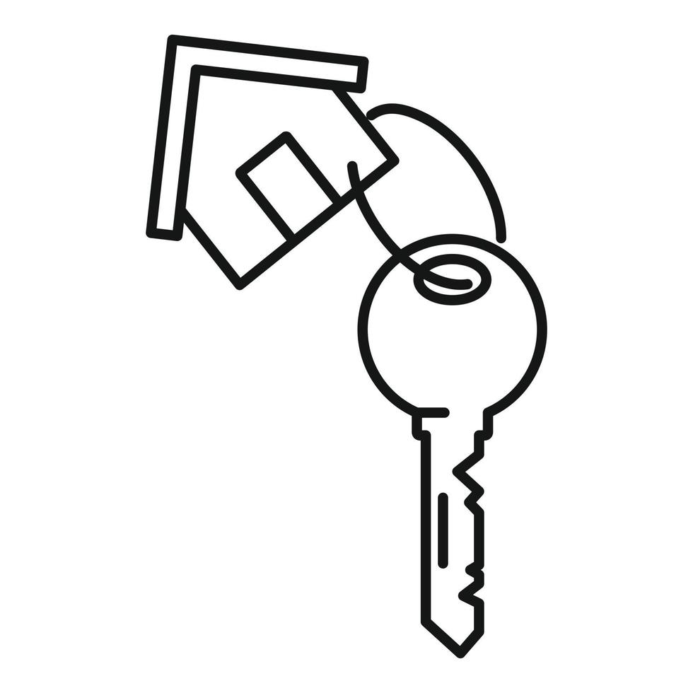 Hausschlüssel-Hypothekensymbol, Umrissstil vektor