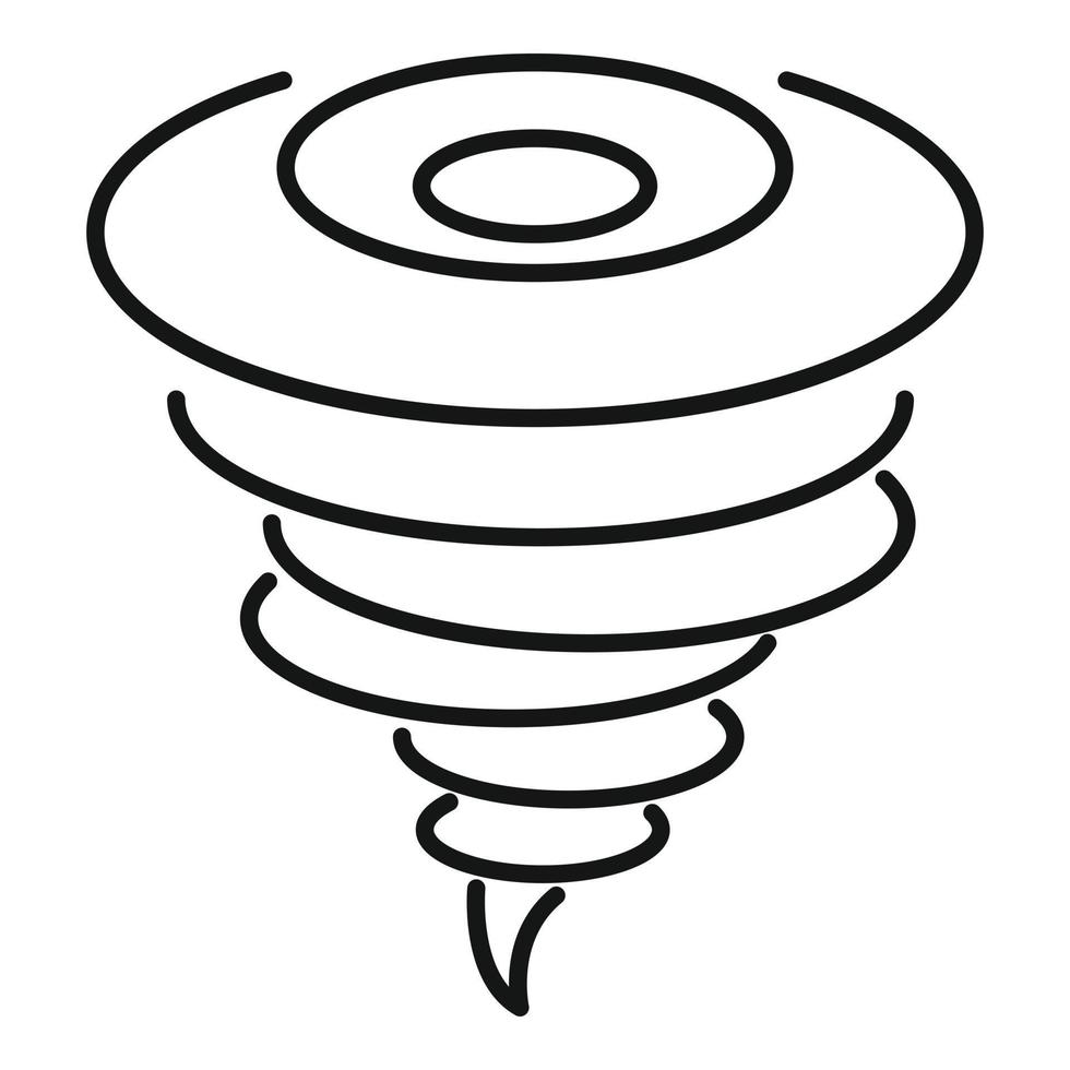Katastrophe-Tornado-Symbol, Umrissstil vektor