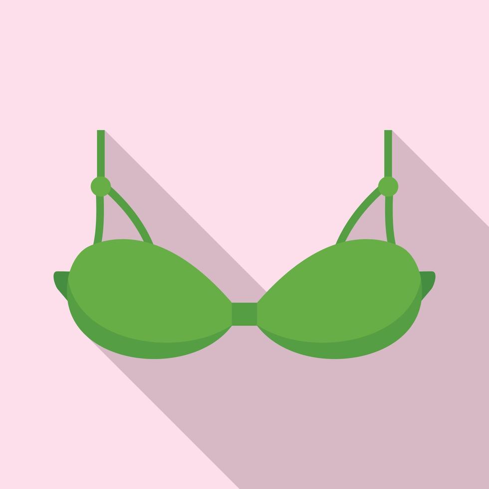 bikini behå ikon, platt stil vektor