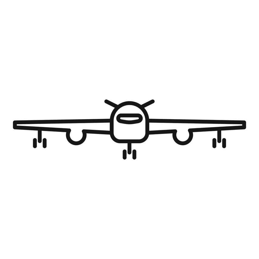 Symbol für Flugzeugreparaturflugzeug, Umrissstil vektor