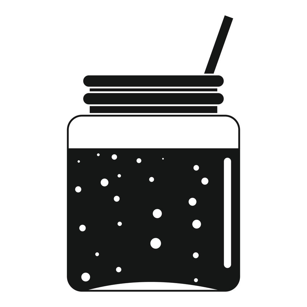Blackberry-Smoothie-Symbol, einfacher Stil vektor