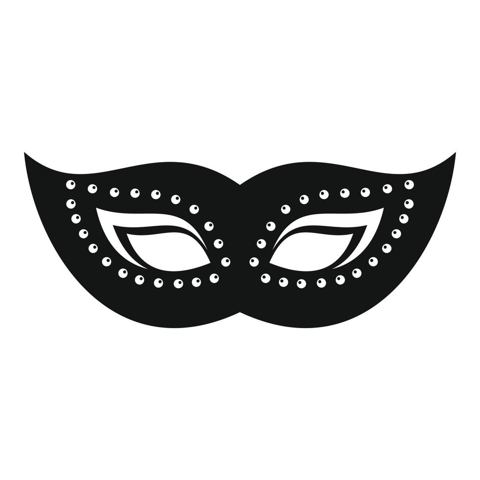 elegantes Maskensymbol, einfacher Stil vektor