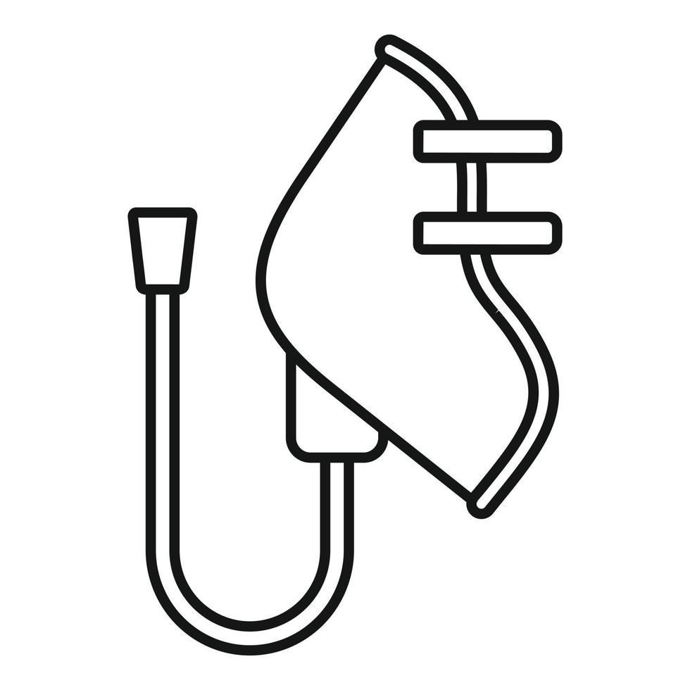 Symbol für Hygienemaske, Umrissstil vektor