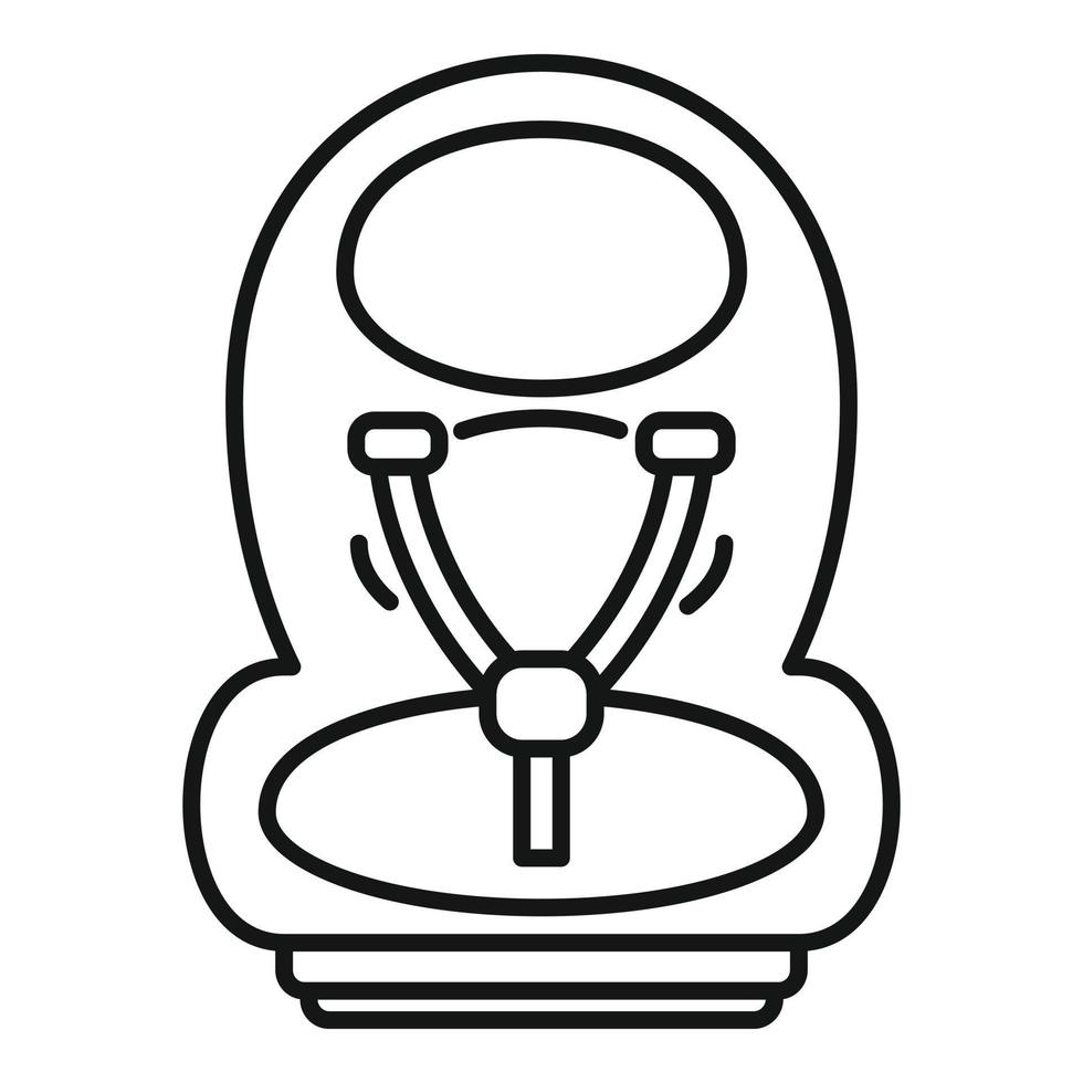 Symbol für Kleinkinderautositz, Umrissstil vektor