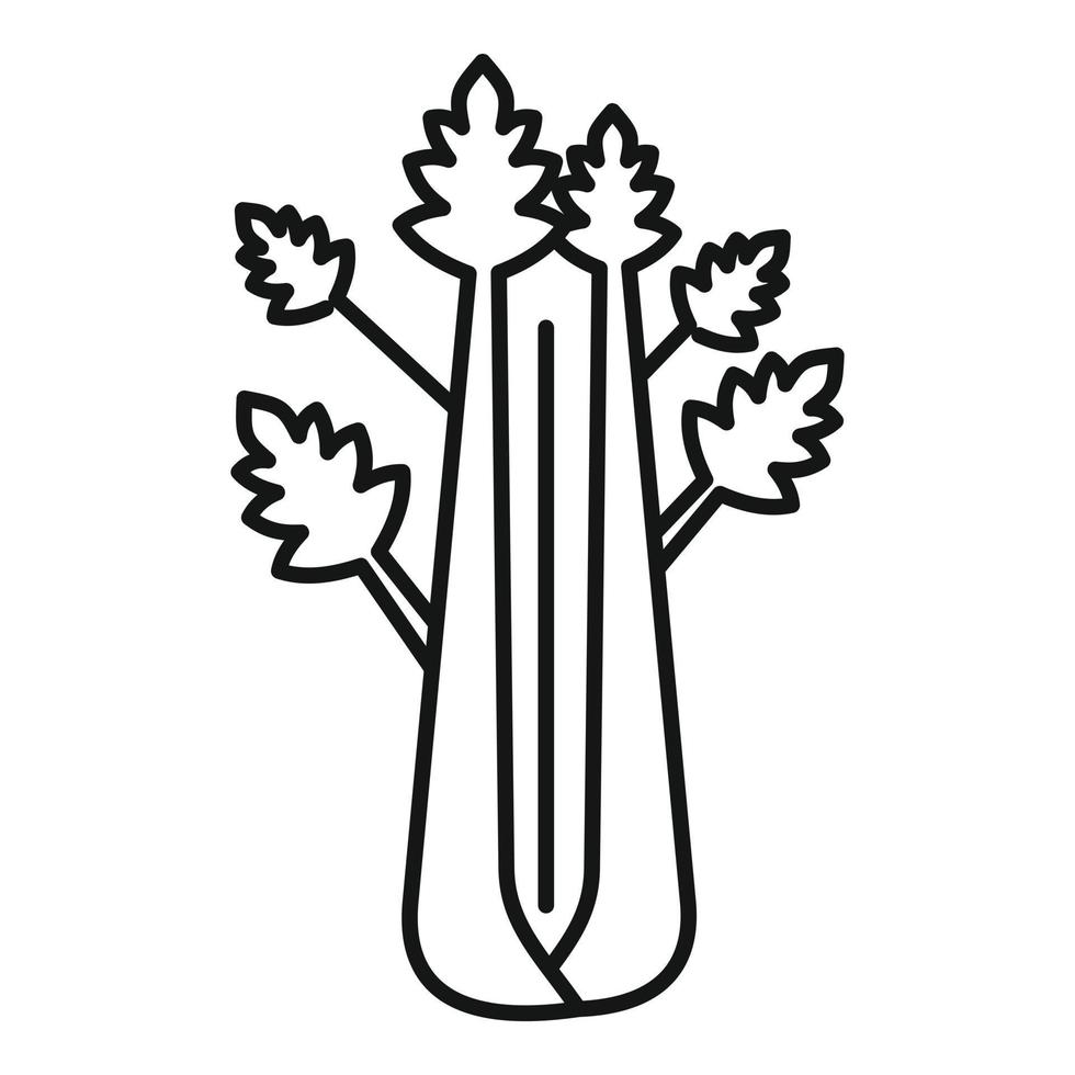 Detox-Sellerie-Symbol, Umrissstil vektor