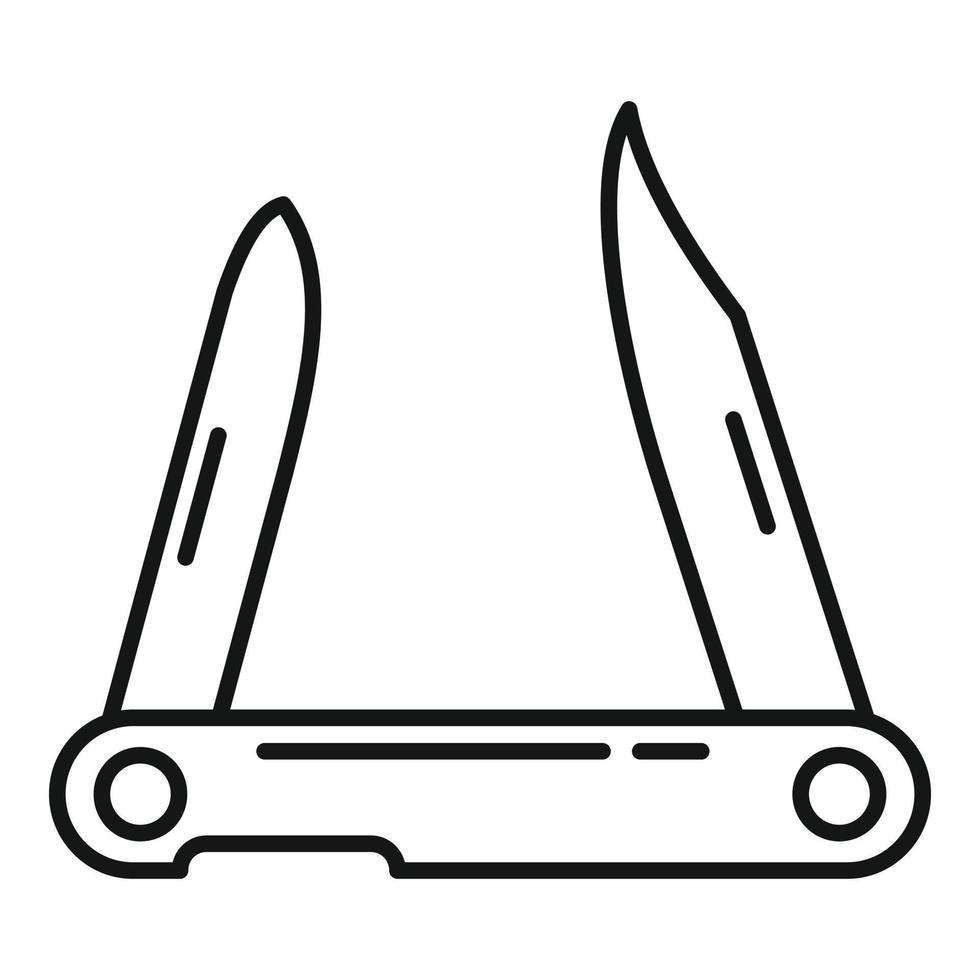 Jagdmesser-Symbol, Umrissstil vektor