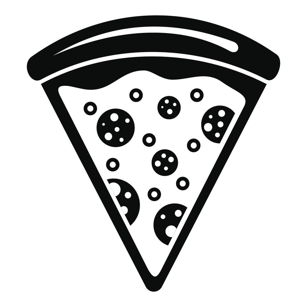 Pizzastück-Symbol, einfacher Stil vektor