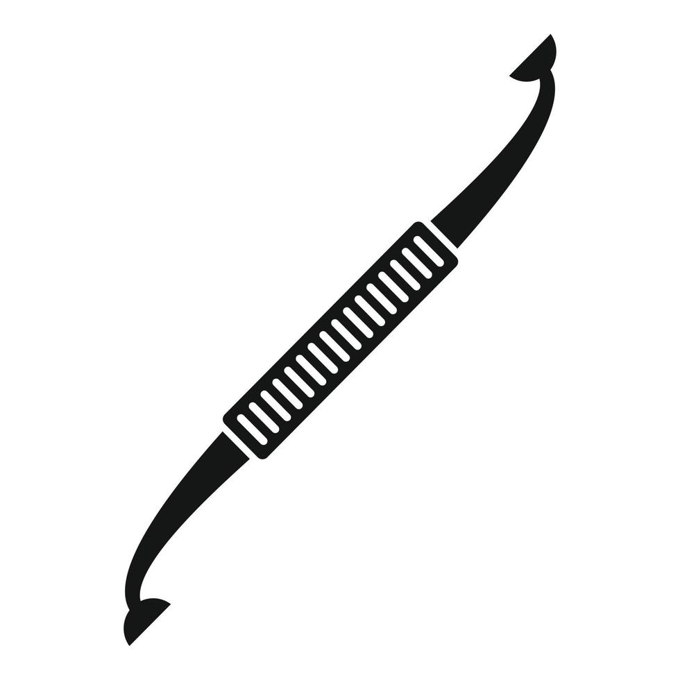 Zahnarzt-Silikon-Werkzeug-Symbol, einfacher Stil vektor