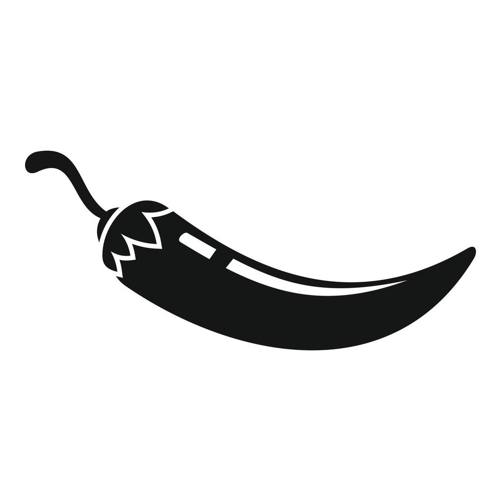 skörda chili peppar ikon, enkel stil vektor