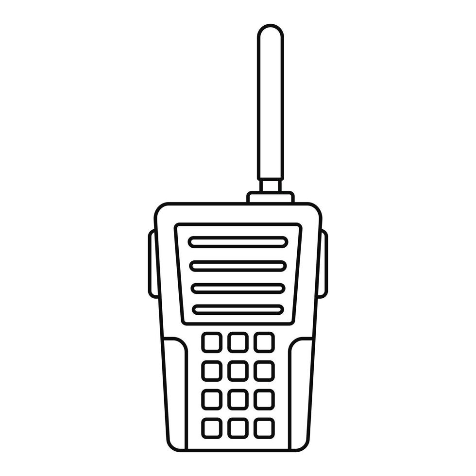 Walkie-Talkie-Symbol, Umrissstil vektor