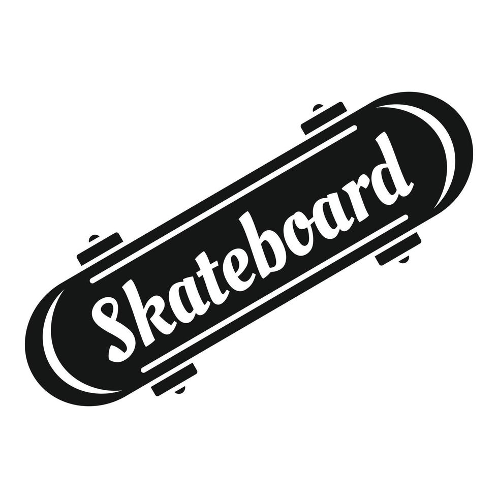 gammal skateboard logotyp, enkel stil vektor