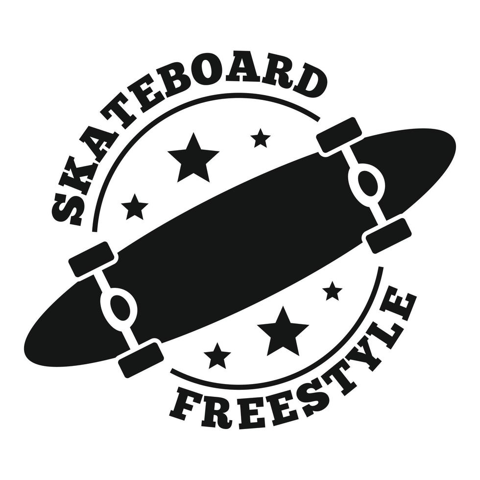 skateboard stil logotyp, enkel stil vektor