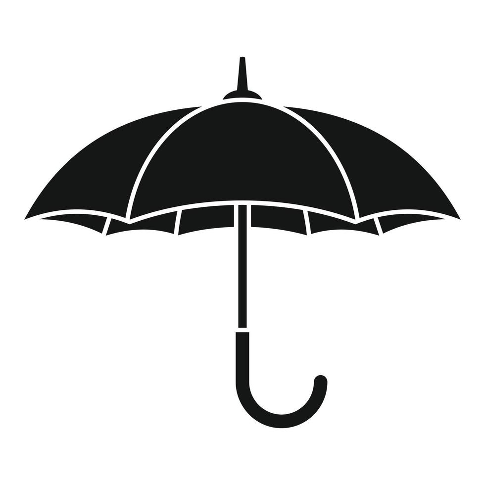 Mann-Regenschirm-Symbol, einfachen Stil vektor