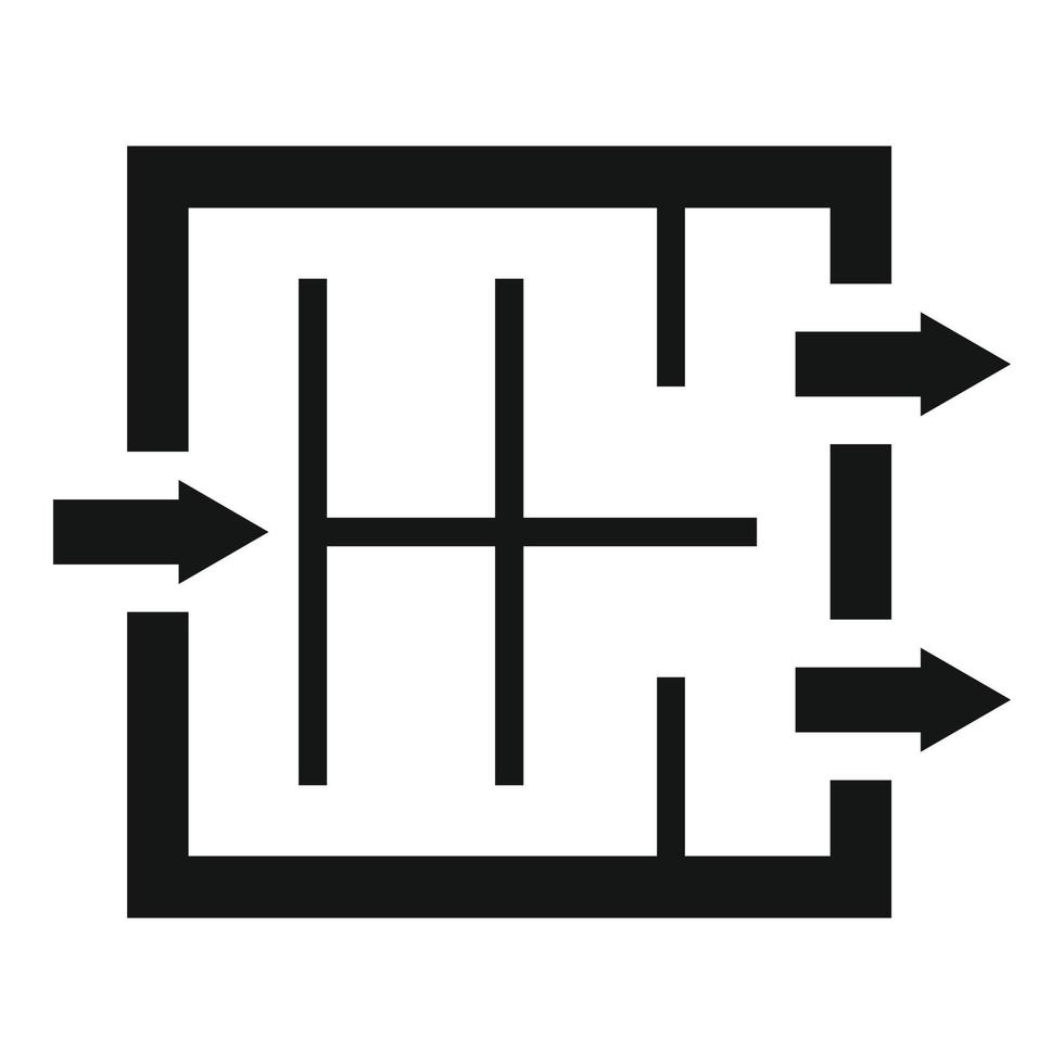 Evakuierungsplan-Symbol, einfacher Stil vektor
