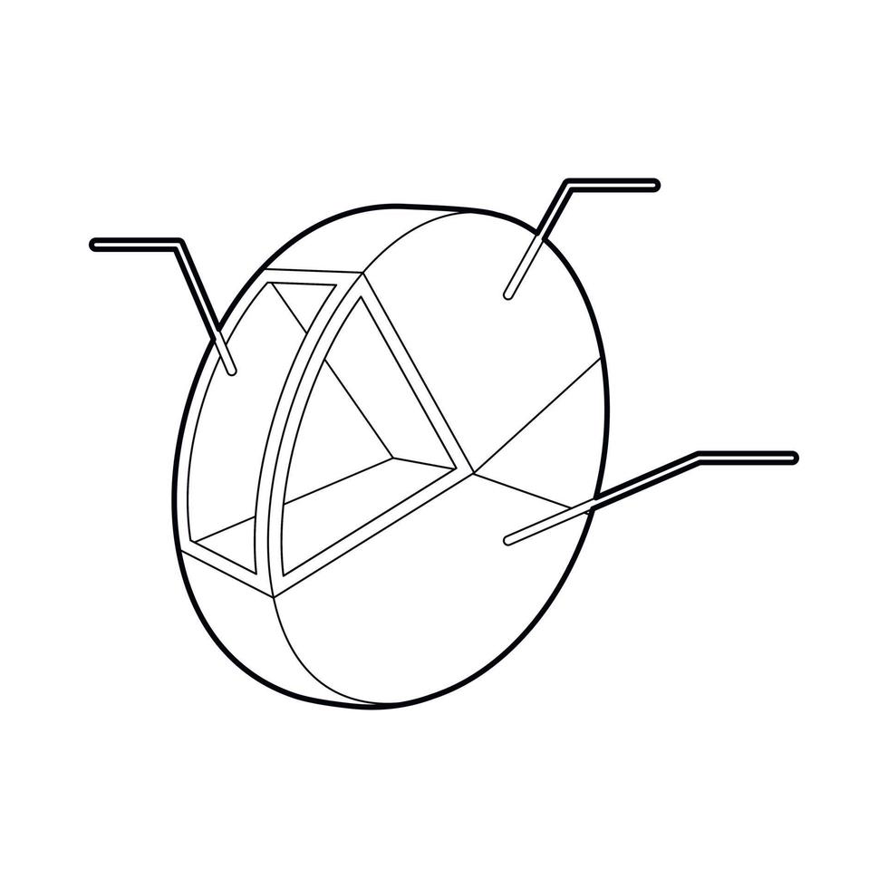 paj Diagram ikon i översikt stil vektor