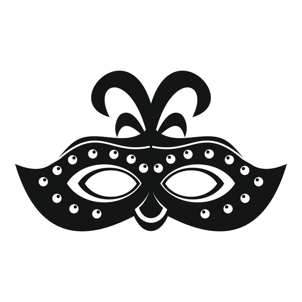 Maskensymbol des Venedig-Festivals, einfacher Stil vektor