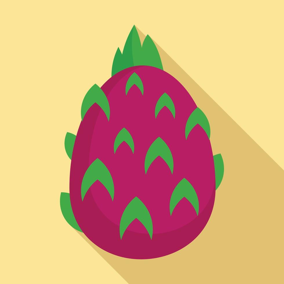 Pitaya-Frucht-Symbol, flacher Stil vektor