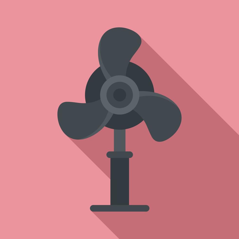 Home Room Stand Fan-Symbol, flacher Stil vektor