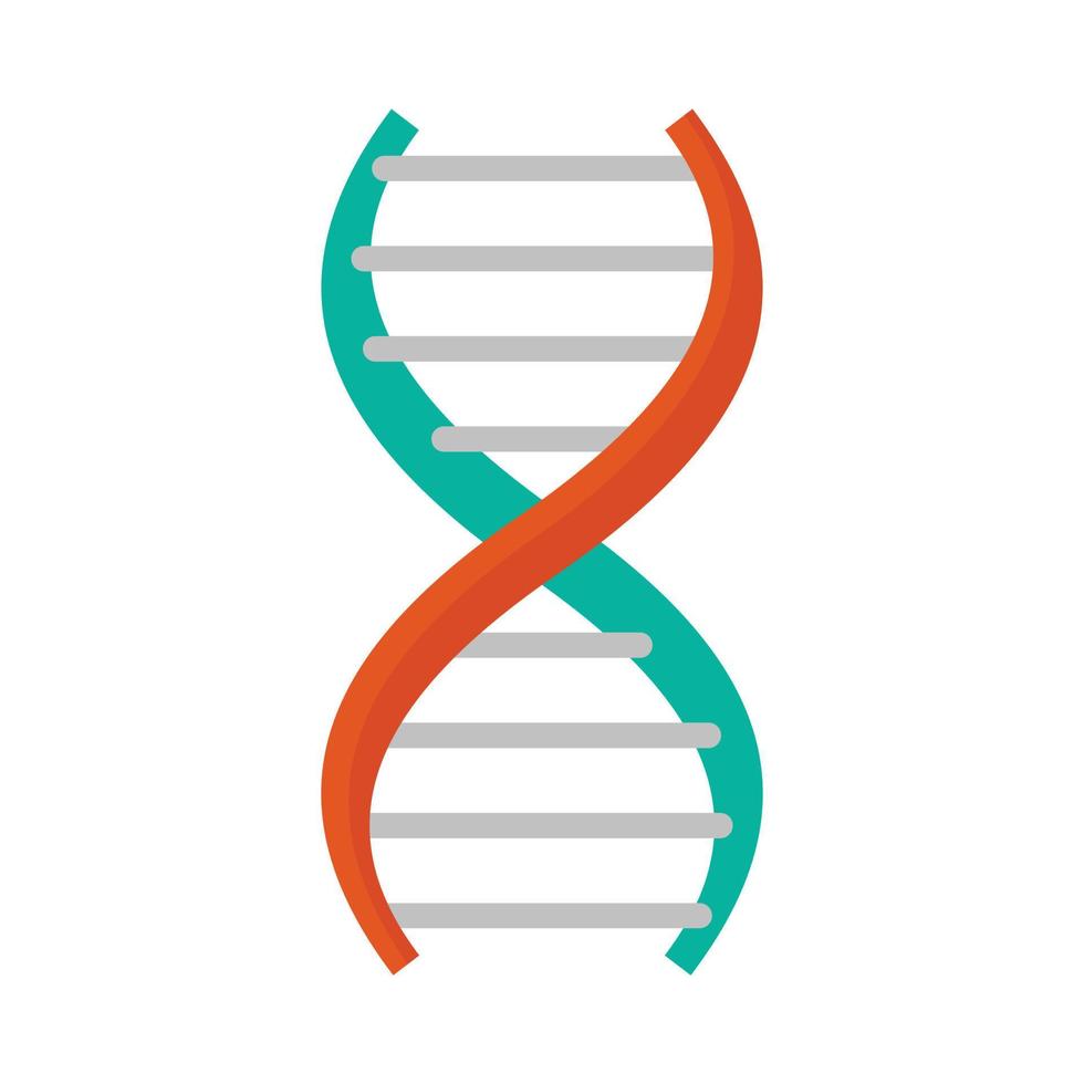 DNA-Formel-Symbol, flacher Stil vektor