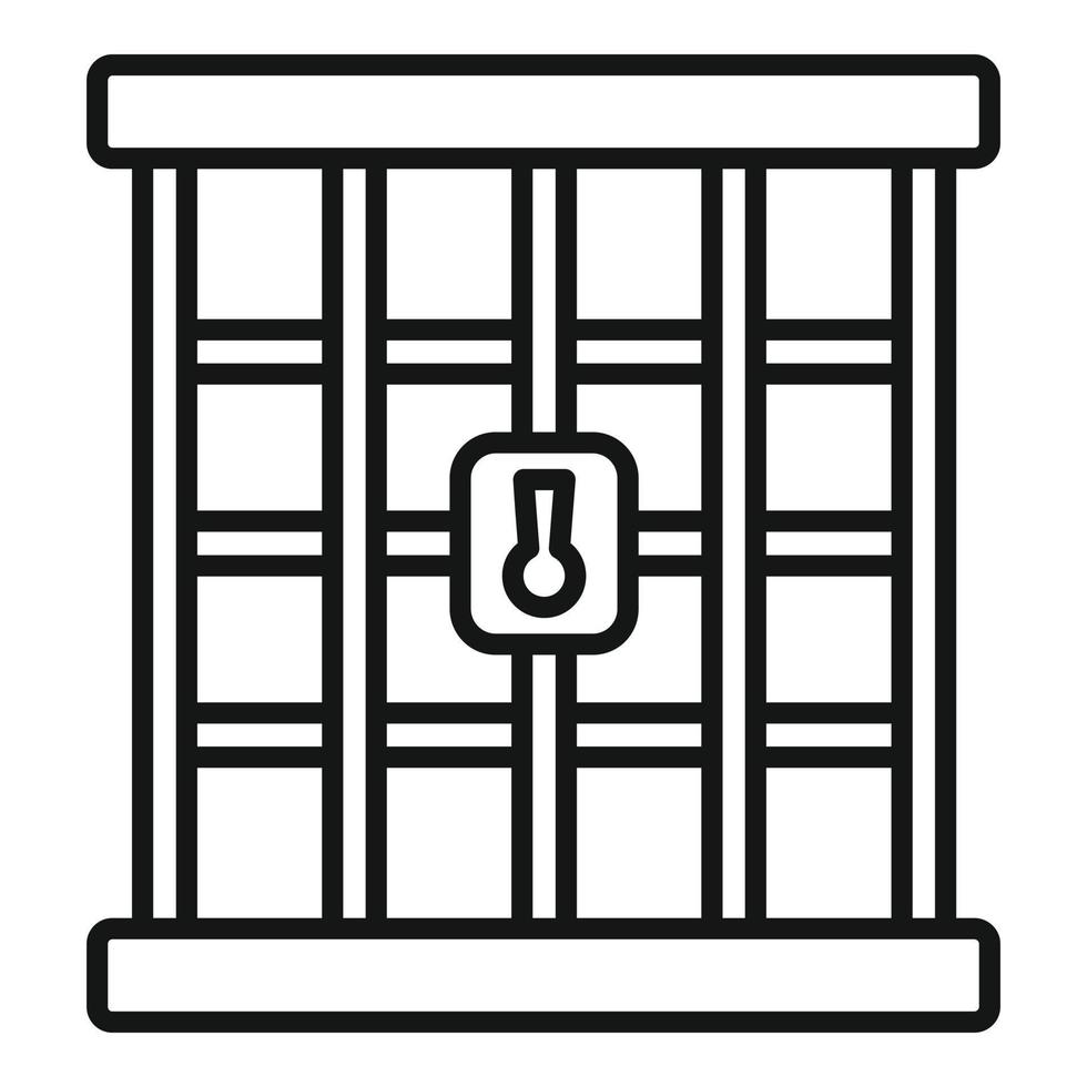 Symbol für Gefängnistor, Umrissstil vektor