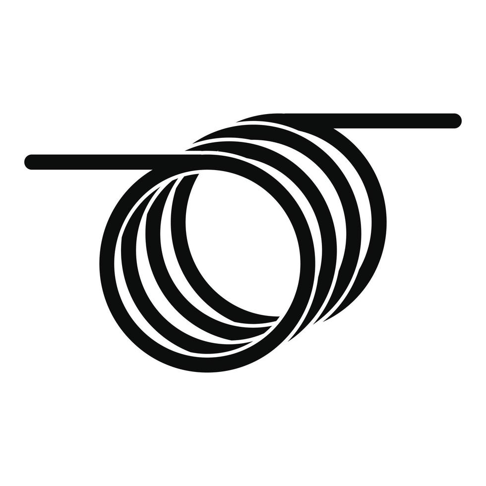 Spiralkabel-Symbol, einfacher Stil vektor