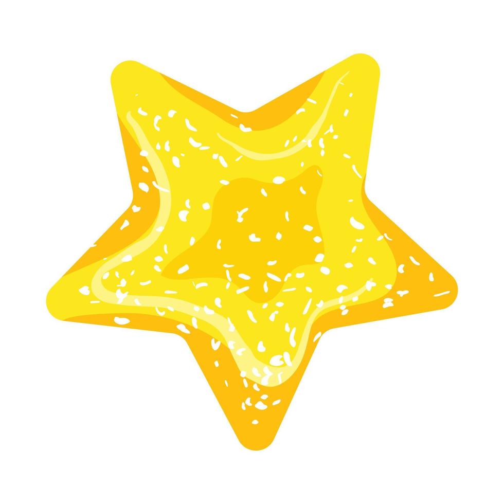 gelé stjärna ikon, tecknad serie stil vektor