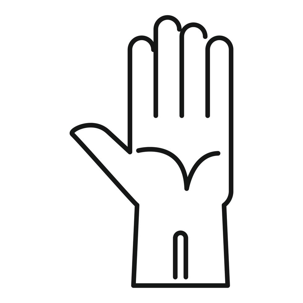 Gummihandschuh-Symbol, Umrissstil vektor