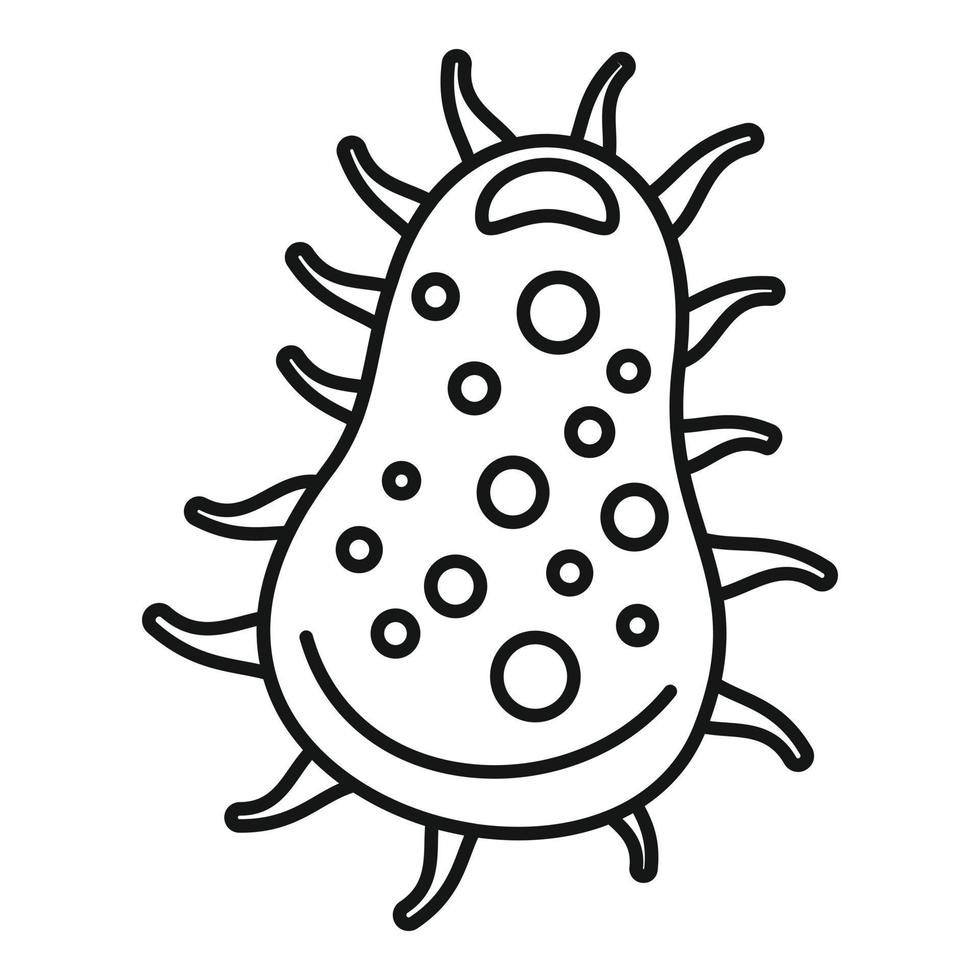 Symbol für pathogene Bakterien, Umrissstil vektor