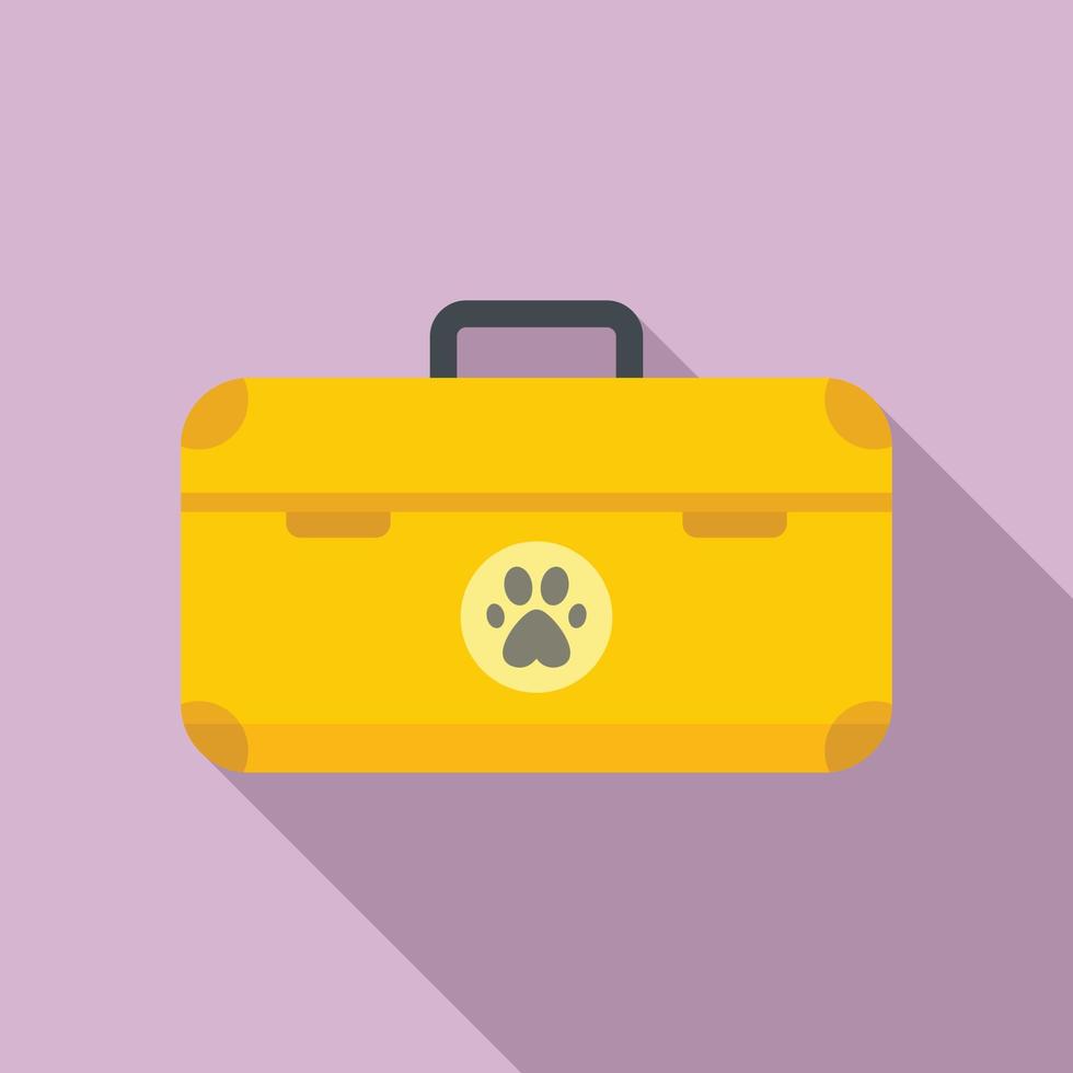 hund verktyg låda ikon, platt stil vektor
