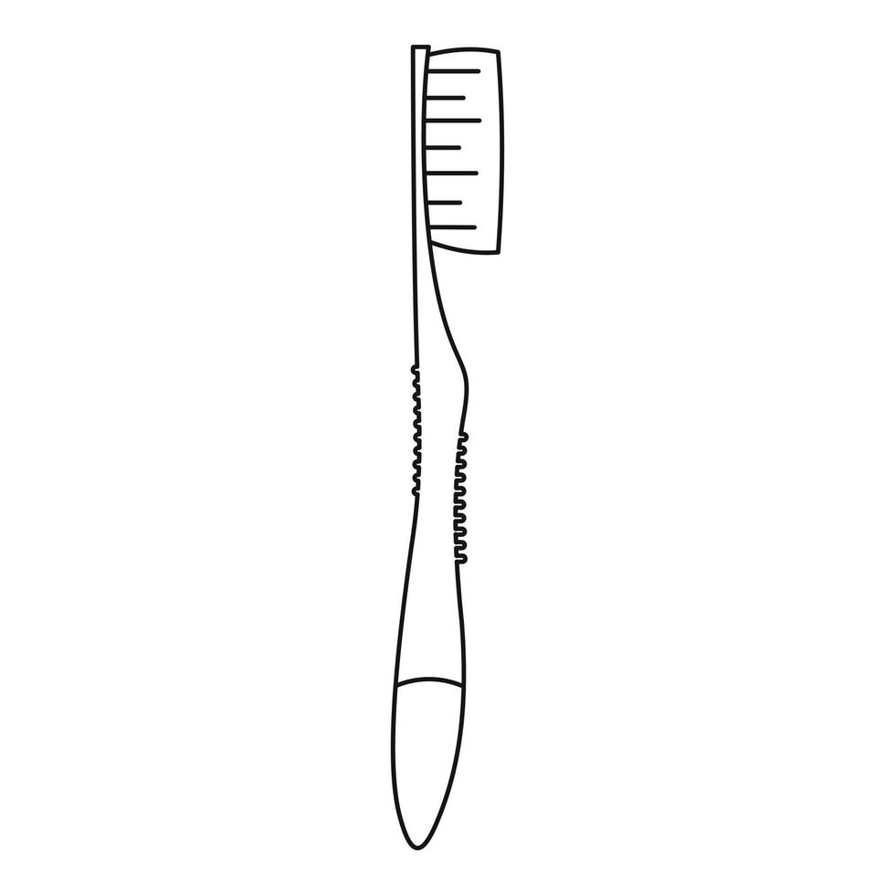 Symbol für mittlere Zahnbürste, Umrissstil vektor