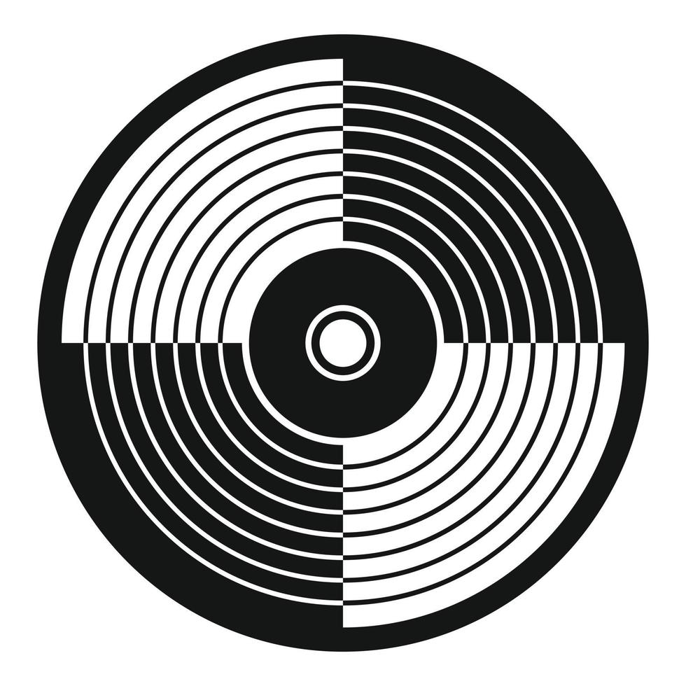 Vinyl-Disc-Symbol, einfacher Stil vektor