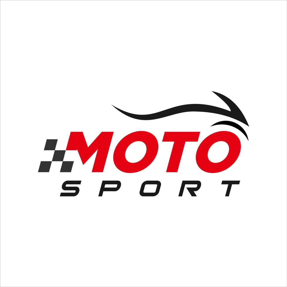 Motorrad-Logo-Design Moto-Sport-Rennen vektor