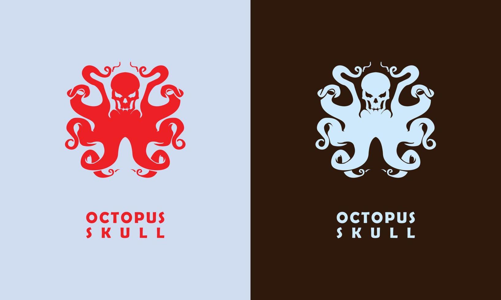 Totenkopf-Oktopus-Symbol-Vektor-Logo vektor