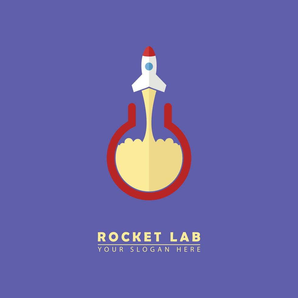 Raketenlabor-Symbol-Logo vektor