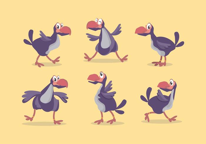 Dodo fågel vektor uppsättning