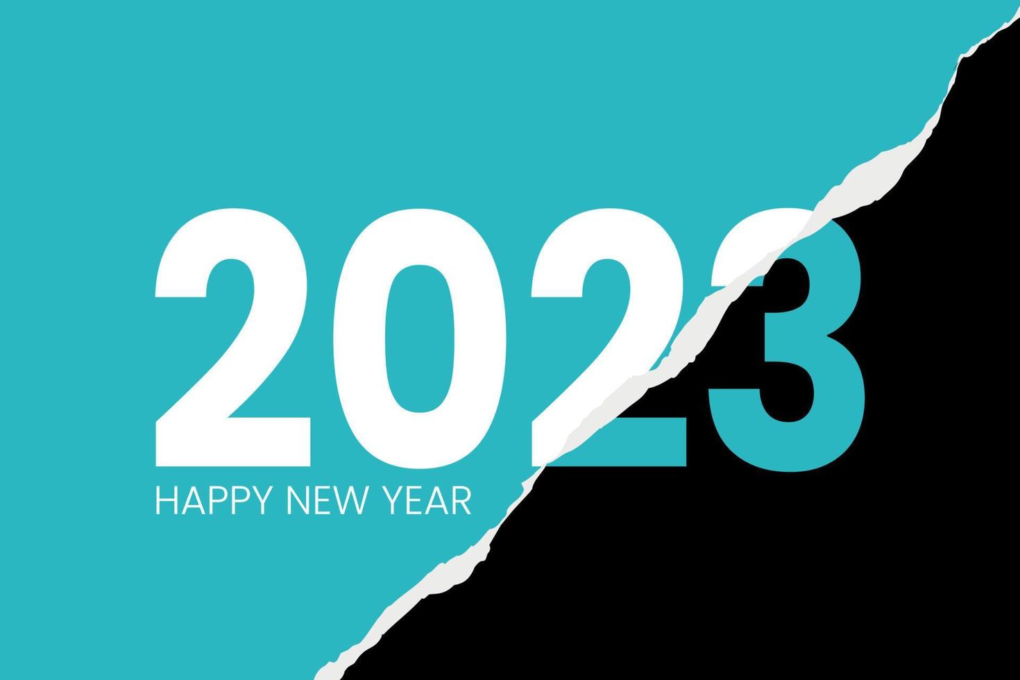 2023 Lycklig ny år text typografi vektor illustration