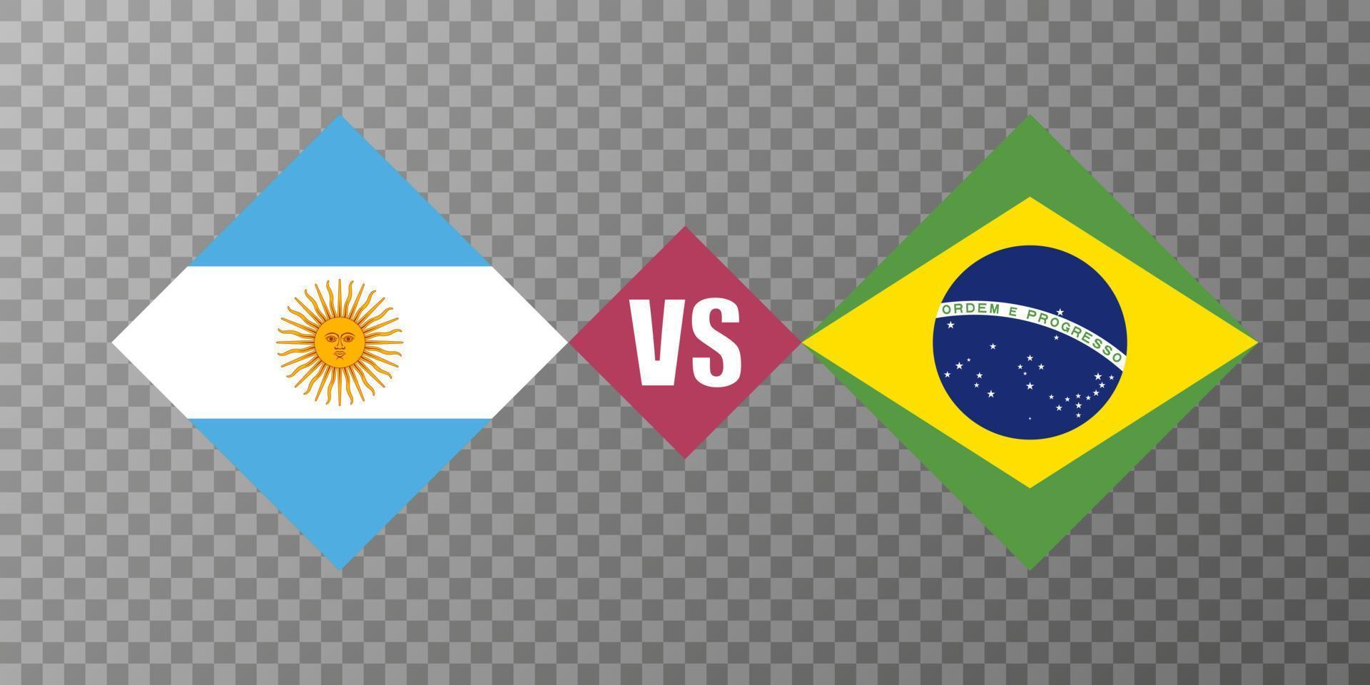 brasilien vs argentinien flaggenkonzept. Vektor-Illustration. vektor