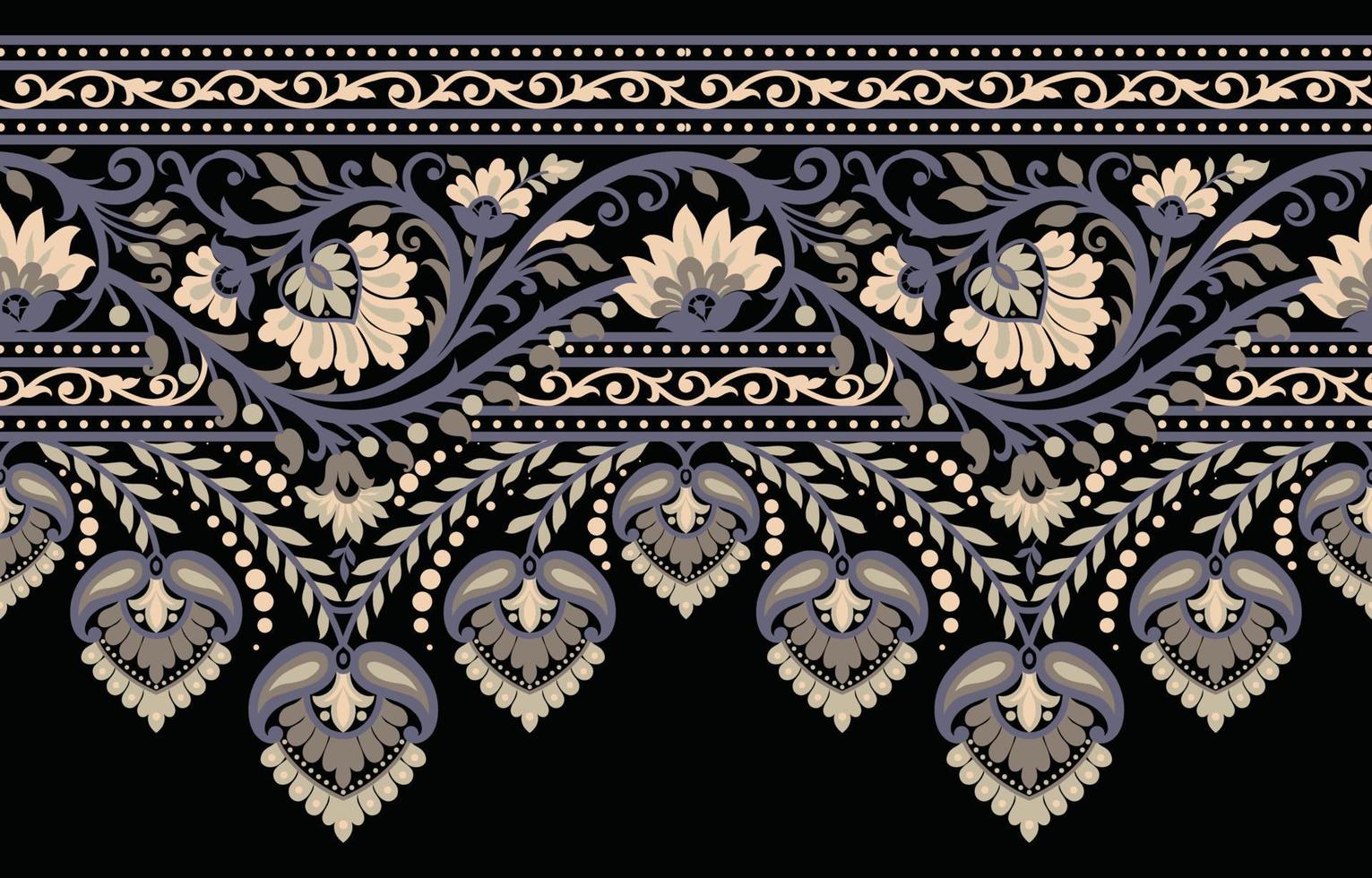 geometrisk etnisk mönster sömlös blomma Färg orientalisk. sömlös mönster. design för tyg, ridå, bakgrund, matta, tapet, Kläder, omslag, batik, tyg vektor illustration.