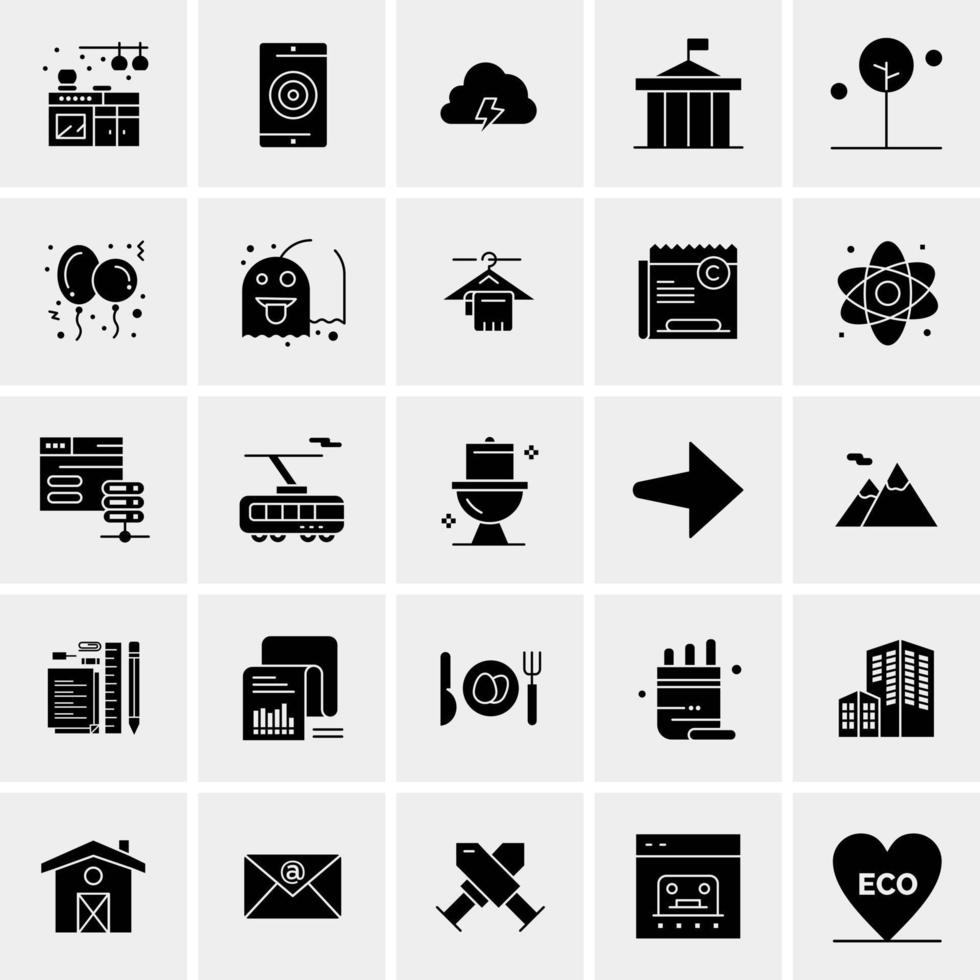 25 universelle Business-Icons Vektor kreative Icon-Illustration zur Verwendung in Web- und Mobilprojekten