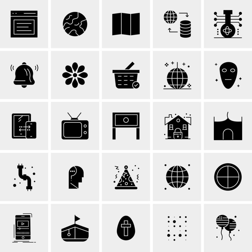 25 universelle Business-Icons Vektor kreative Icon-Illustration zur Verwendung in Web- und Mobilprojekten