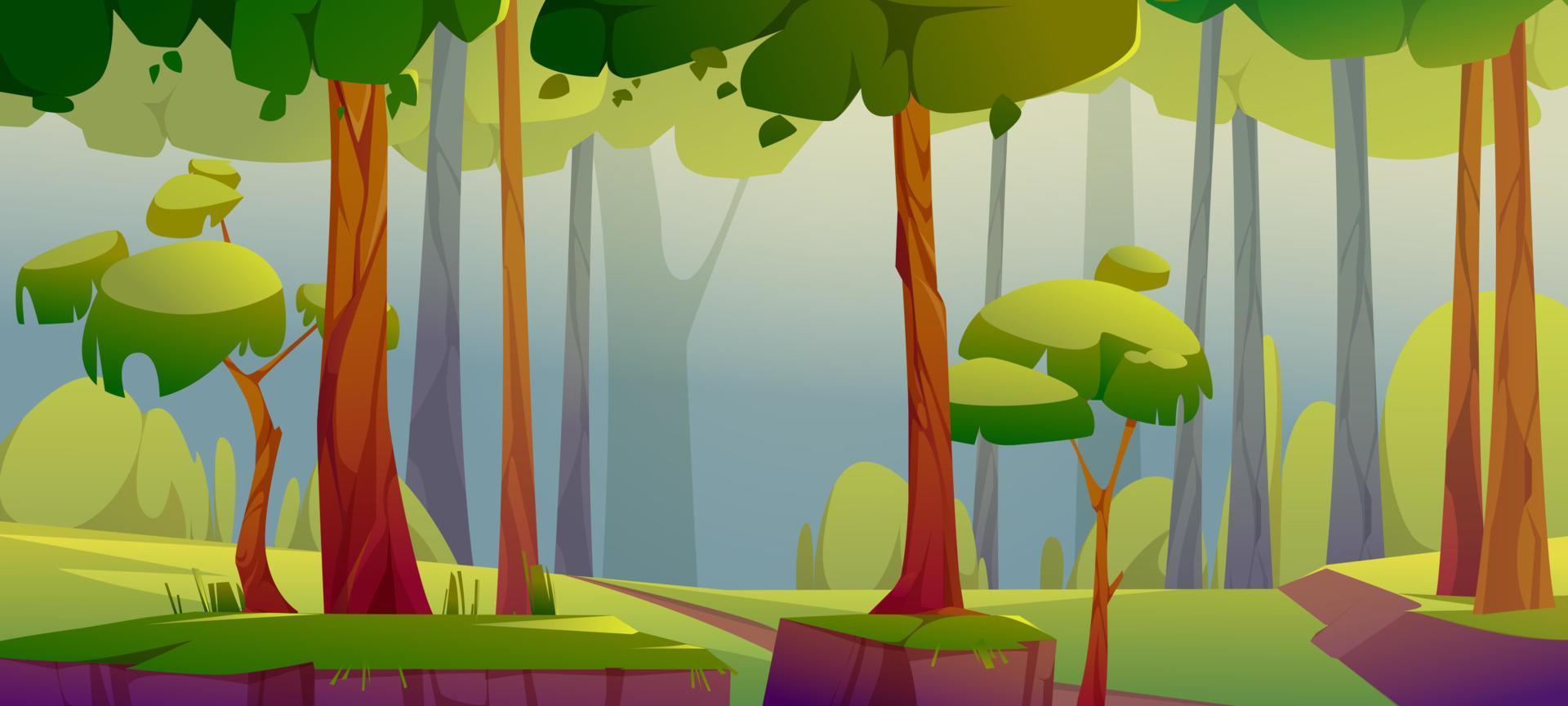 Cartoon Wald Hintergrund Naturlandschaft Landschaft vektor