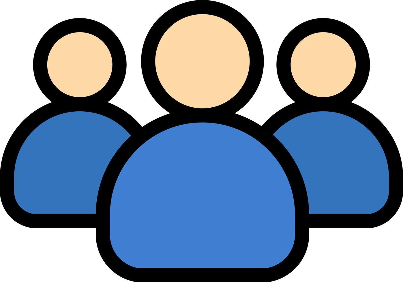 vänner grupp användare team företag logotyp mall platt Färg vektor