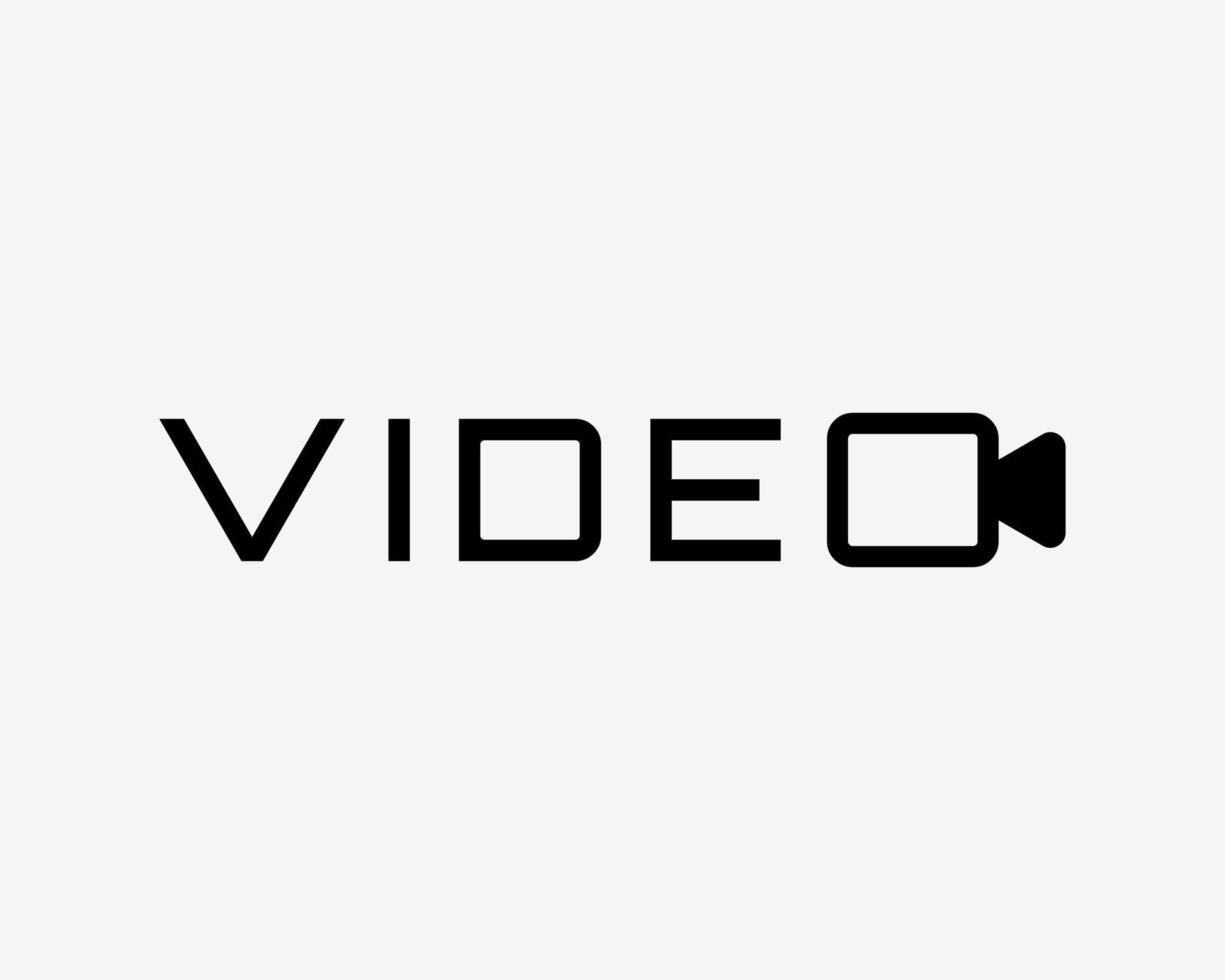 video typografie schrift wortmarke kamera camcorder produktion film aufzeichnung vektor logo design